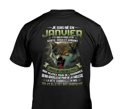JE SUIS NÉ EN JANVIER  C’EST DANS MA NATURE D’ÊTRE GENTIL, DOUX ET AIMANT FR01 LUNA01