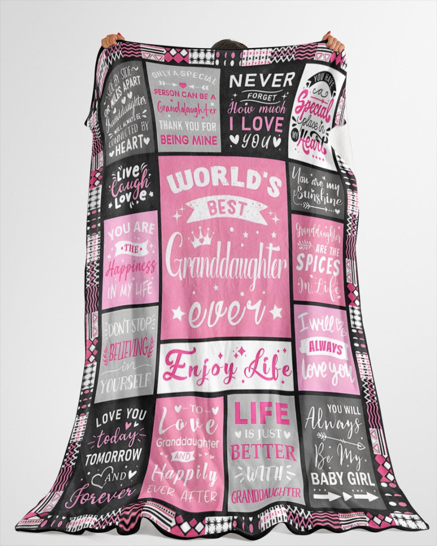 TO MY GRANDDAUGHTER - GIFT FOR GRANDDAUGHTER - Sherpa Fleece Blanket From Grandparent (SKUB-NINA-07)