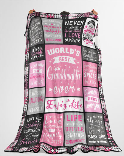 TO MY GRANDDAUGHTER - GIFT FOR GRANDDAUGHTER - Sherpa Fleece Blanket From Grandparent (SKUB-LUNA-07)