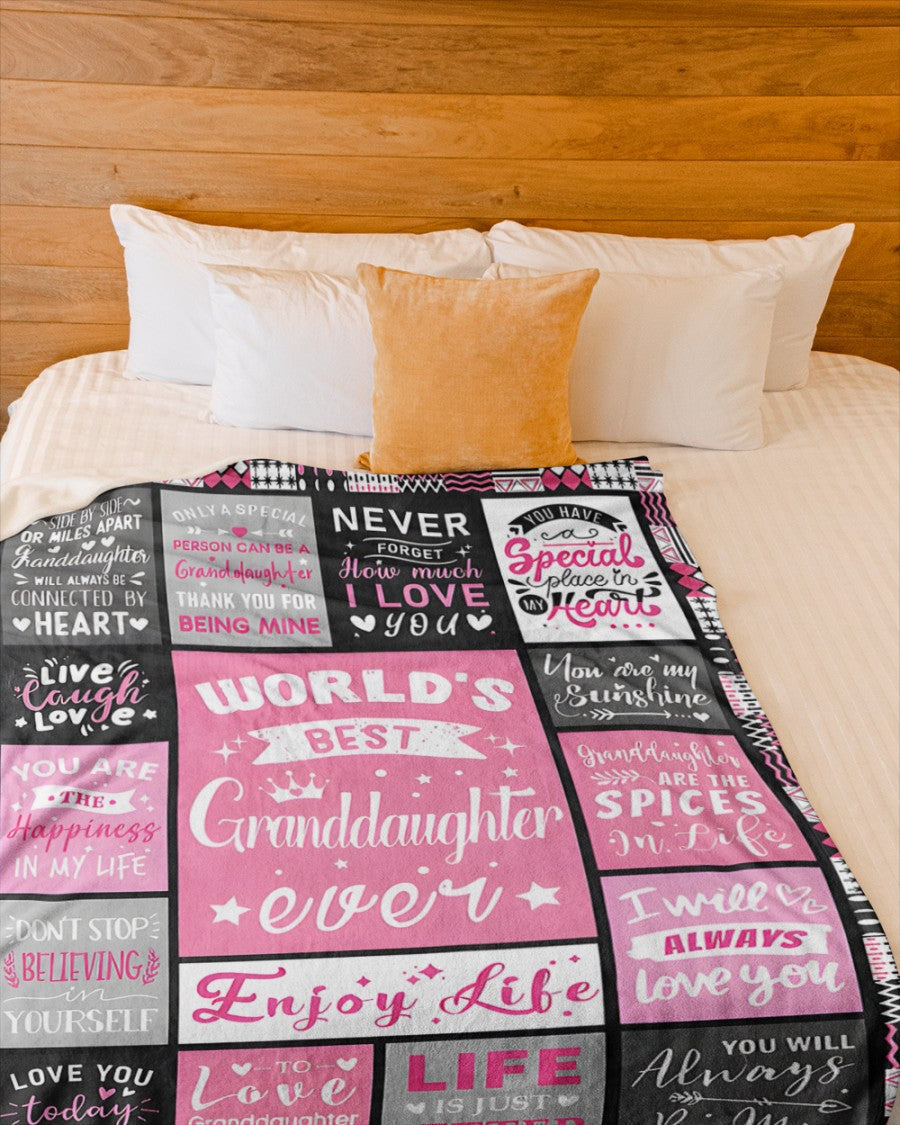 TO MY GRANDDAUGHTER - GIFT FOR GRANDDAUGHTER - Sherpa Fleece Blanket From Grandparent (SKUB-LUNA-07)