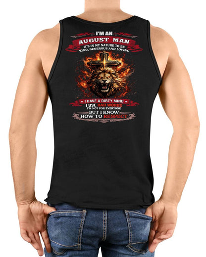 AUGLUNAT - KIND AND LOVING ARE MY NATURE - PREMIUM DTG PRINT BIRTHDAY T-SHIRT FOR MEN - EBIL08 (SKU26T-01-31-08)