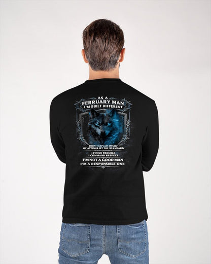 FEBRUARY - BUILT DIFFERENT - BIRTHDAY T-SHIRT FOR MEN - EBIL02 (SKU12-301-02)