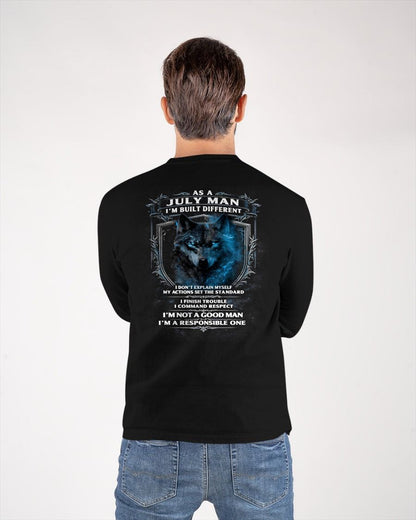 JULY - BUILT DIFFERENT - BIRTHDAY T-SHIRT FOR MEN - EBIL07 (SKU12-301-07)
