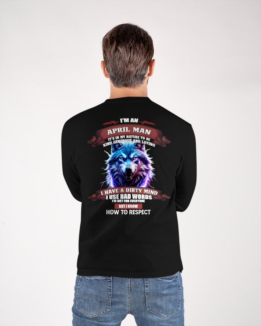 APRIL - KNOW HOW TO RESPECT - BIRTHDAY T-SHIRT FOR MEN - EBIL04 (SKU12-312-04)