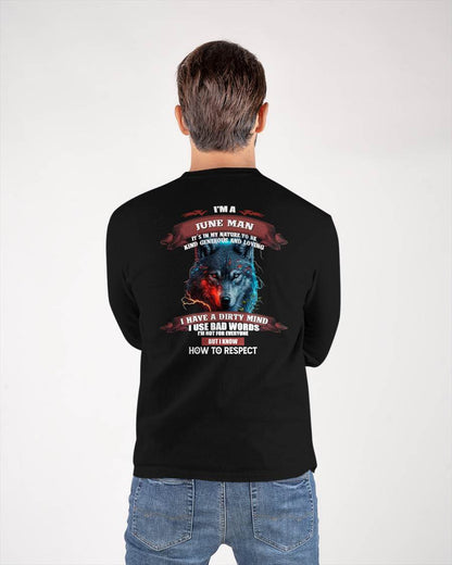 JUNE - KNOW HOW TO RESPECT - BIRTHDAY T-SHIRT FOR MEN - SNOW06 (SKU12-162-06)