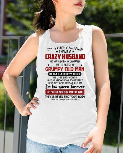 JANUARY - TO MY WIFE - I'M A LUCKY WOMAN - GIFT FROM HLUNABAND - SNOW01 (SKU12-282-01)