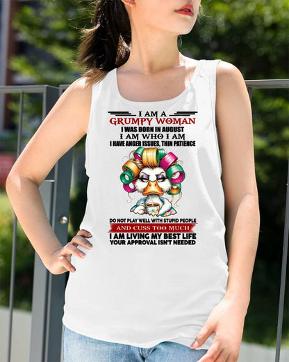 AUGUST - GRUMPY WOMAN - BIRTHDAY SHIRT FOR WOMEN - FMA / LUNA08 (SKU26T-01-22-08)