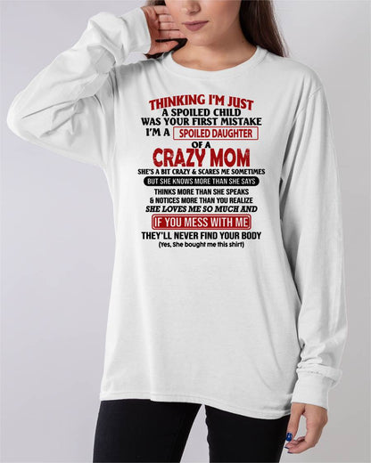 I'M A SPOILED DAUGHTER - GIFT FROM MOM - SNOW00 (SKU-CM-00)