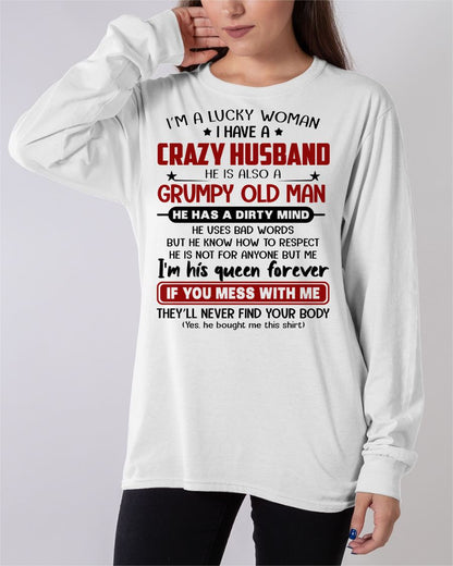 TO MY WIFE - I'M A LUCKY WOMAN - GIFT FROM HLUNABAND - SNOW00 (SKU12-282-00)