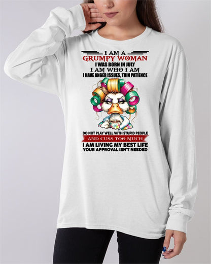 JULY - GRUMPY WOMAN - BIRTHDAY SHIRT FOR WOMEN - FMA / LUNA07 (SKU26T-01-22-07)