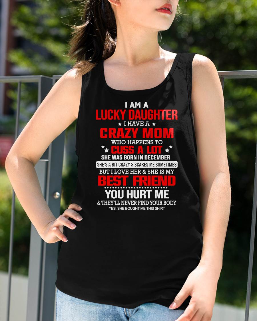 DECEMBER - I'M A LUCKY DAUGHTER - PERFECT GIFT FOR YOUR DAUGHTER - GIFT FROM MOM - SNOW12 (SKU12-241-12)