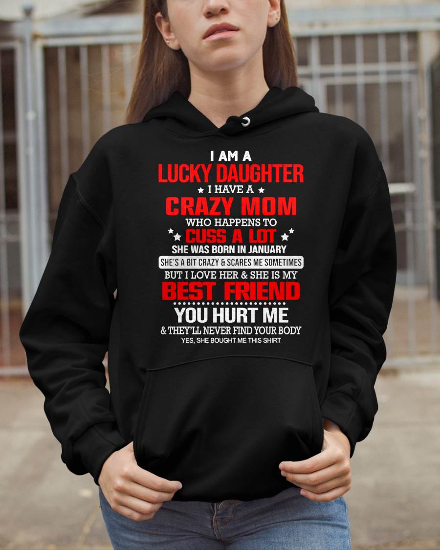 JANUARY - I'M A LUCKY DAUGHTER - PERFECT GIFT FOR YOUR DAUGHTER - GIFT FROM MOM - SNOW01 (SKU12-241-01)
