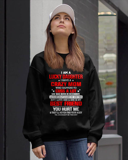 DECEMBER - I'M A LUCKY DAUGHTER - PERFECT GIFT FOR YOUR DAUGHTER - GIFT FROM MOM - SNOW12 (SKU12-241-12)