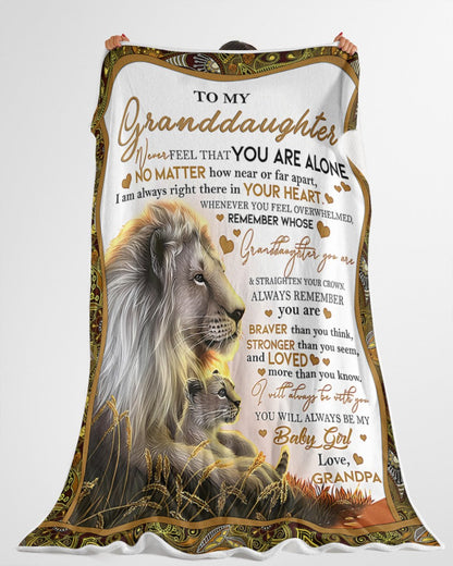 BLANKET FOR GRANDDAUGHTER – COMFORT & WARMTH GIFT FROM GRANDPA  Sherpa Fleece Quilt Blanket LUNA00 (SKUB11-54)