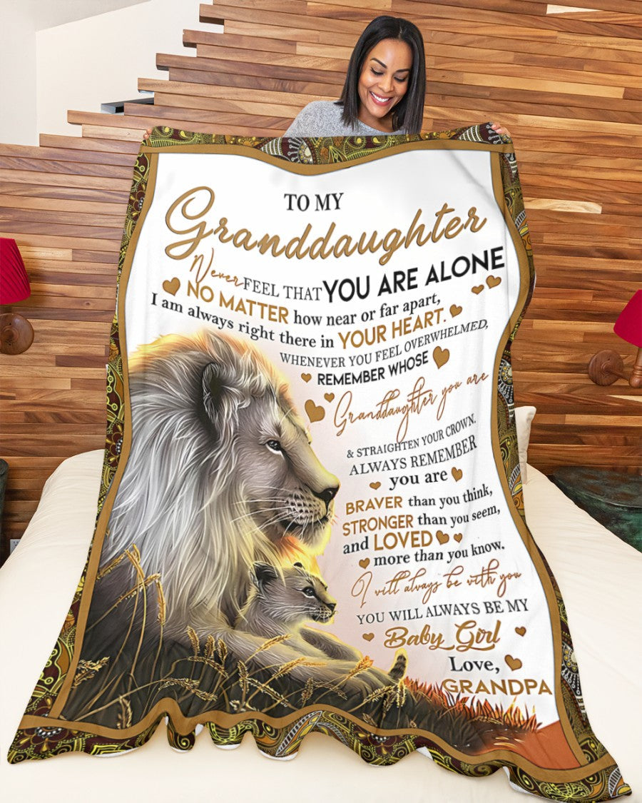 BLANKET FOR GRANDDAUGHTER – COMFORT & WARMTH GIFT FROM GRANDPA  Sherpa Fleece Quilt Blanket LUNA00 (SKUB11-54)