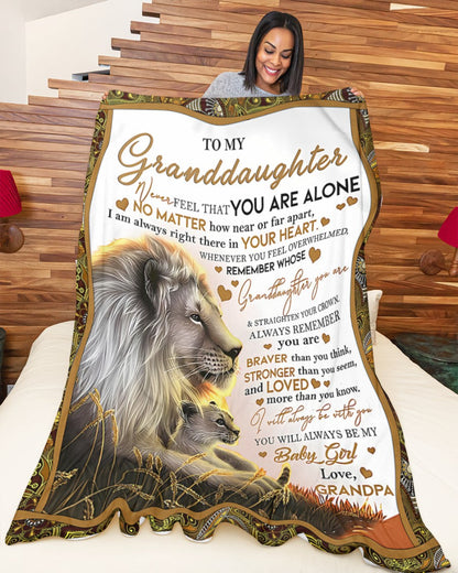 BLANKET FOR GRANDDAUGHTER – COMFORT & WARMTH GIFT FROM GRANDPA  Sherpa Fleece Quilt Blanket LUNA00 (SKUB11-54)