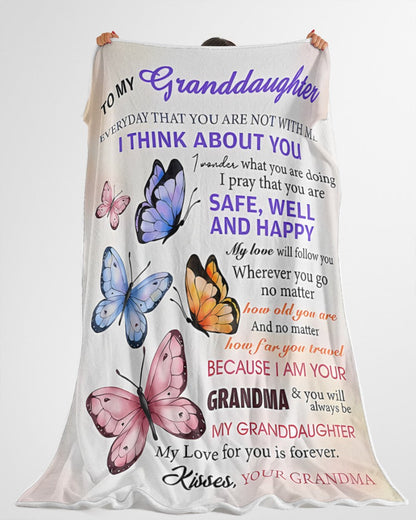 BLANKET FOR GRANDDAUGHTER – COMFORT & WARMTH GIFT FROM GRANDMA  Sherpa Fleece Quilt Blanket LUNA00 (SKUB-BLK-GMD1)