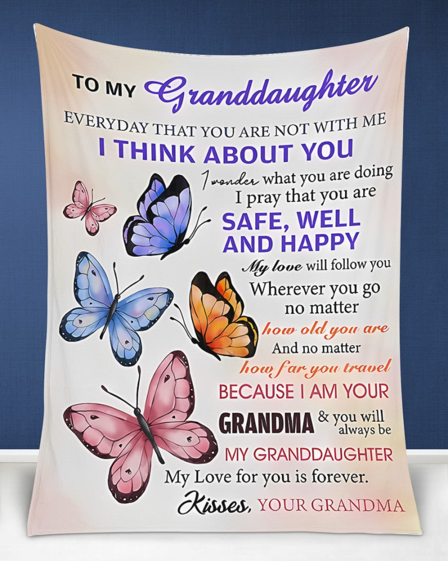 BLANKET FOR GRANDDAUGHTER – COMFORT & WARMTH GIFT FROM GRANDMA  Sherpa Fleece Quilt Blanket LUNA00 (SKUB-BLK-GMD1)