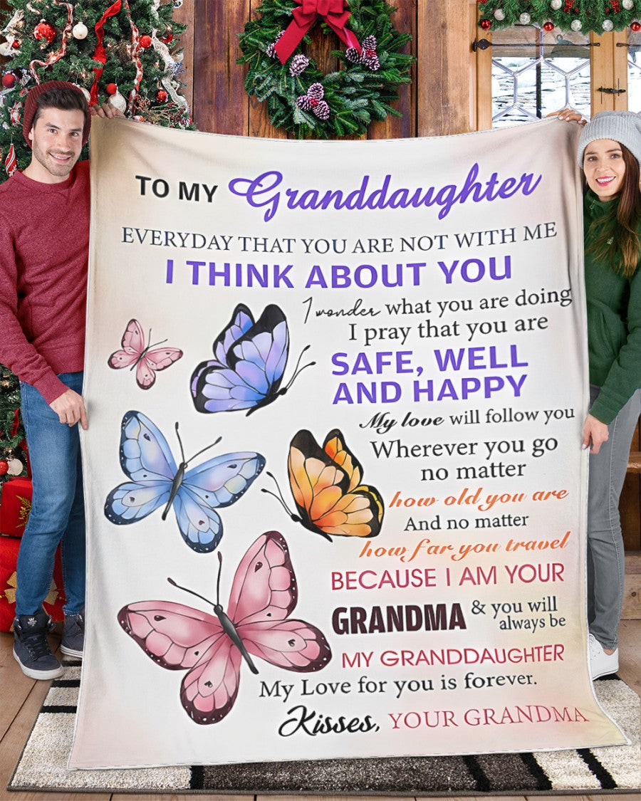 BLANKET FOR GRANDDAUGHTER – COMFORT & WARMTH GIFT FROM GRANDMA  Sherpa Fleece Quilt Blanket LUNA00 (SKUB-BLK-GMD1)