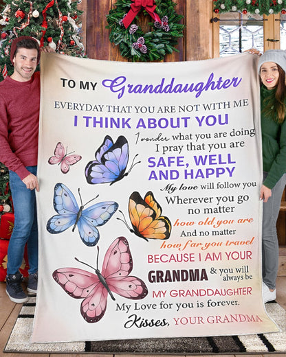 BLANKET FOR GRANDDAUGHTER – COMFORT & WARMTH GIFT FROM GRANDMA  Sherpa Fleece Quilt Blanket LUNA00 (SKUB-BLK-GMD1)