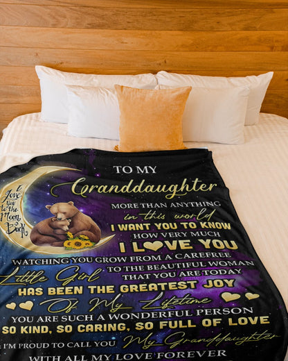 BLANKET FOR GRANDDAUGHTER – COMFORT & WARMTH GIFT FROM GRANDMA  Sherpa Fleece Quilt Blanket LUNA00 (SKUB-BLK-GMD3)