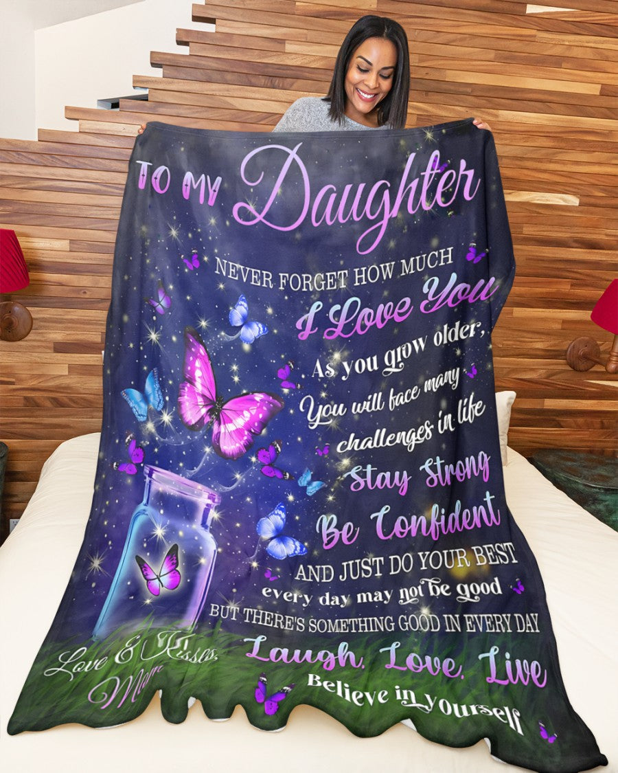BLANKET FOR DAUGHTER – COMFORT & WARMTH GIFT FROM MOM Sherpa Fleece Quilt Blanket SNOW00 (SKUB12-123)