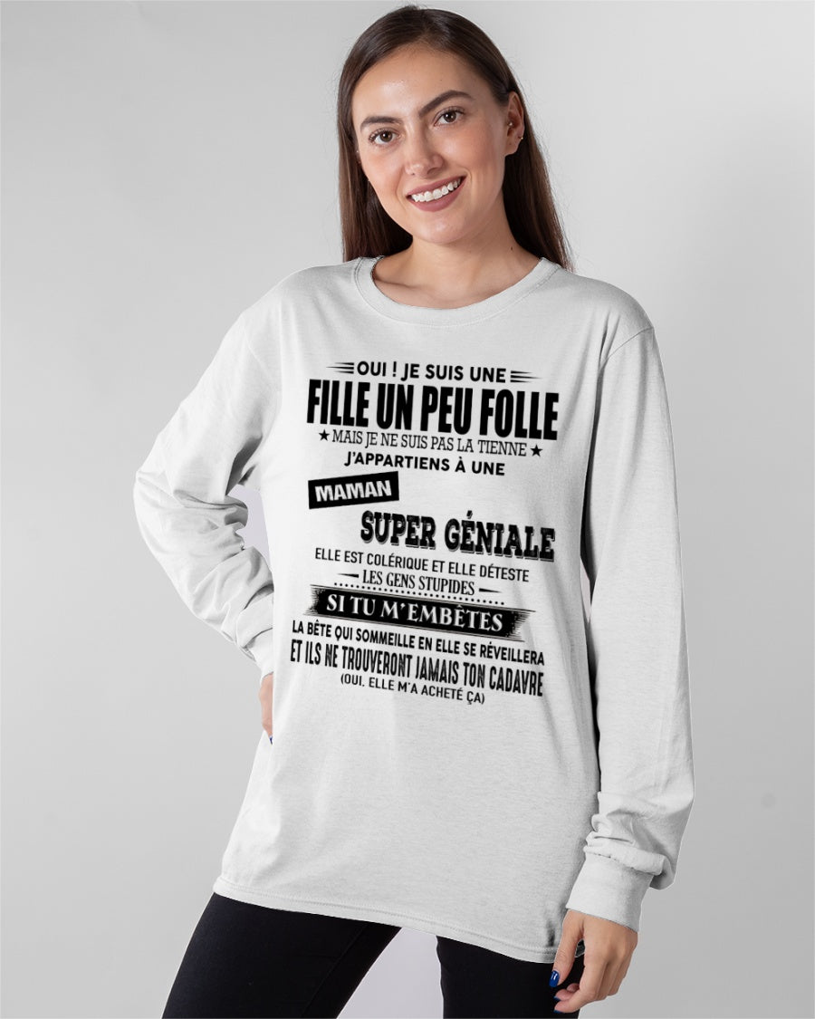 T-SHIRT JE SUIS UNE FILLE CHANCELUNAE – CADEAU TOUCHANT DE MAMAN INCROYABLE - frSNOW00