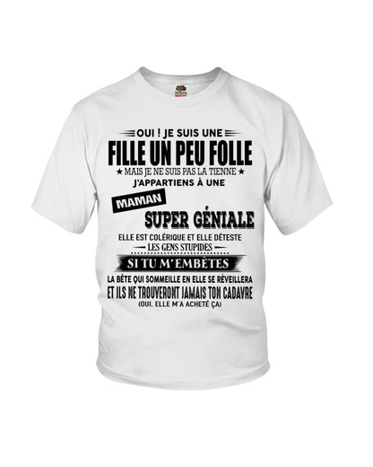 T-SHIRT JE SUIS UNE FILLE CHANCELUNAE – CADEAU TOUCHANT DE MAMAN INCROYABLE - frSNOW00