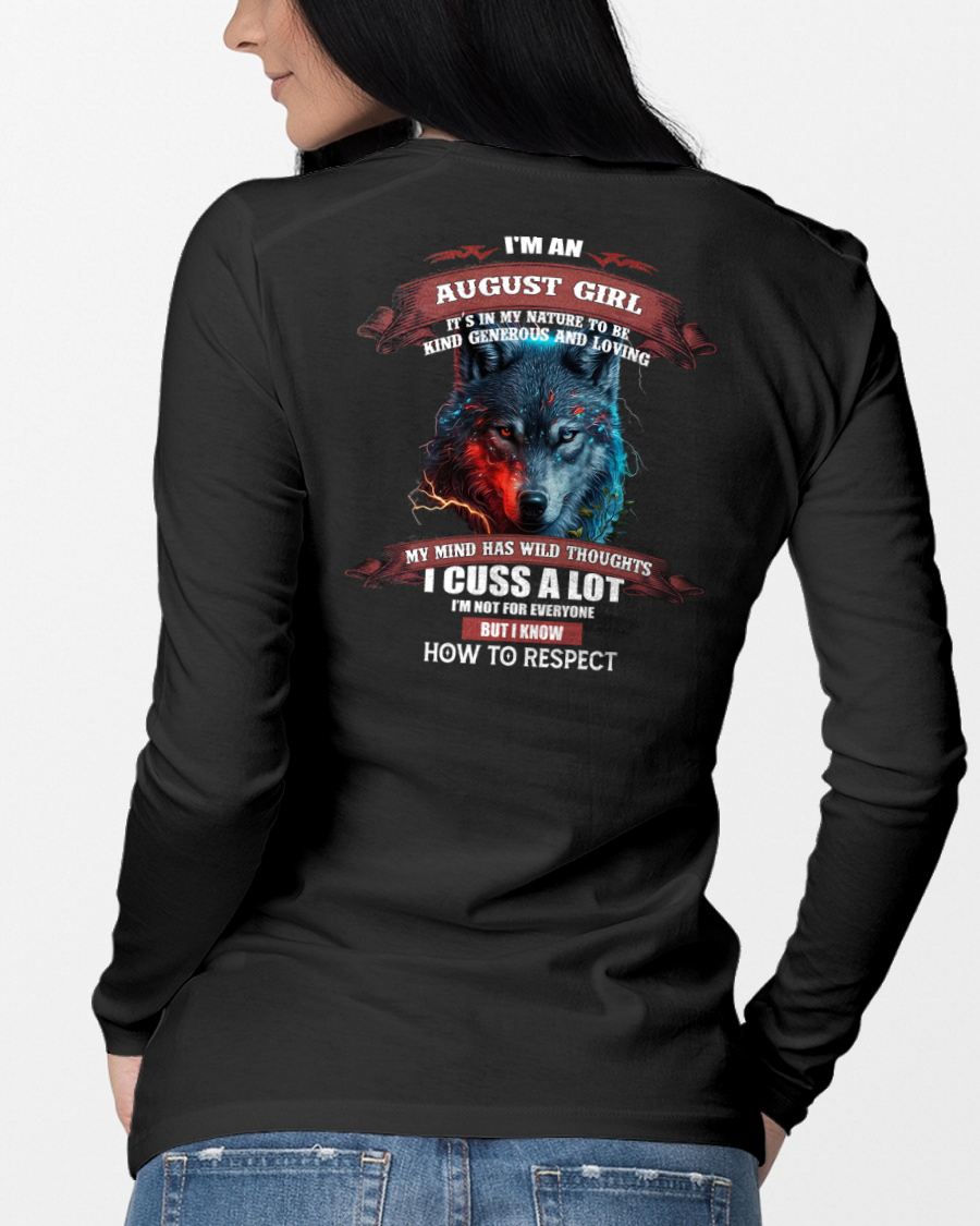AUGLUNAT - KIND, GENEROLUNA AND LOVING GIRL - BIRRTHDAY T-SHIRT FOR WOMAN - EBIL08 (SKU12-300-08)