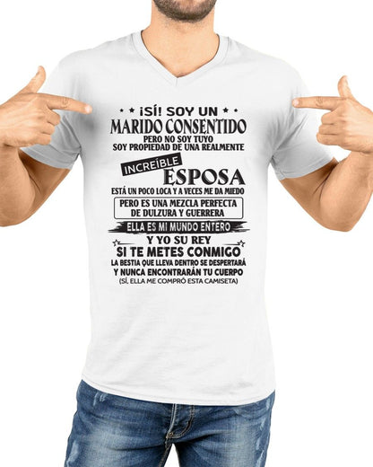 CAMISETA DIVERTIDA DE ESPOSO CONSENTIDO - LUNA00sp (SKU05-105-00)