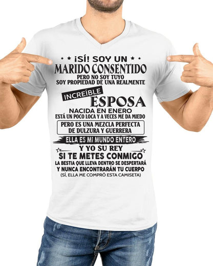 Enero - Esposa increíble nació en enero - Regalo especial para Marido - T01 (SKU05-105-01)