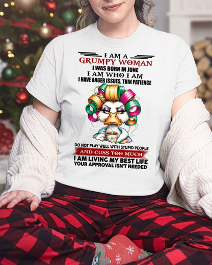 JUNE - GRUMPY WOMAN - BIRTHDAY SHIRT FOR WOMEN - FMA / LUNA06 (SKU26T-01-22-06)