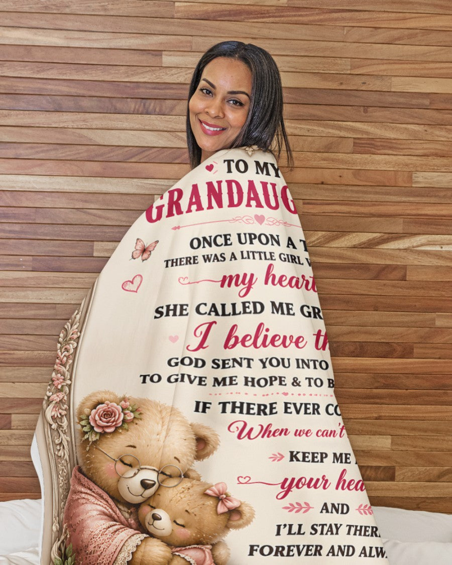 BLANKET FOR GRANDDAUGHTER – COMFORT & WARMTH GIFT FROM GRANDMA Sherpa Fleece Quilt Blanket LUNA (SKU2608-482)