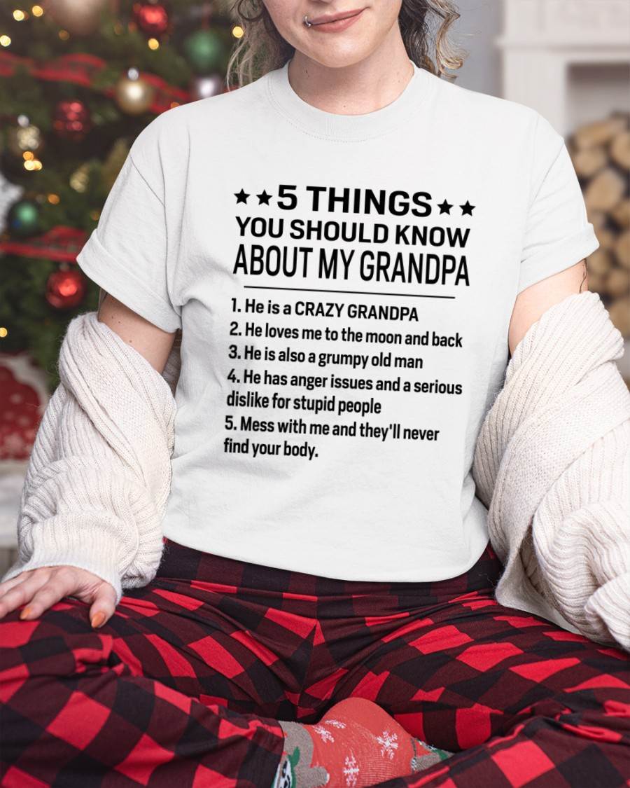 FIVE THINGS YOU SHOULD KNOW ABOUT MY GRANDPA - GIFT FROM GRANDPA - LUNA00 (SKU2603-134-00)