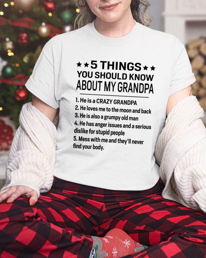 FIVE THINGS YOU SHOULD KNOW ABOUT MY GRANDPA - GIFT FROM GRANDPA - LUNA00 (SKU2603-134-00)