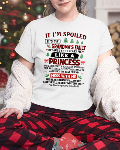 CHRISTMAX T-SHRIT FOR GRANDDAUGHTER - GIFT FROM GRANDMA - LUNA00