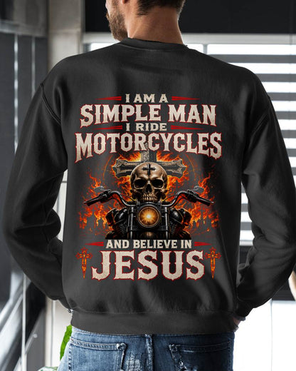 I AM A SIMPLE MAN, BIKER I RIDE MOTORCYCLES AND BELIEVE IN JESUS GOD IS MY GUIDE1 - SHIRT FOR MEN - LUNA00 (SKU2608-214)