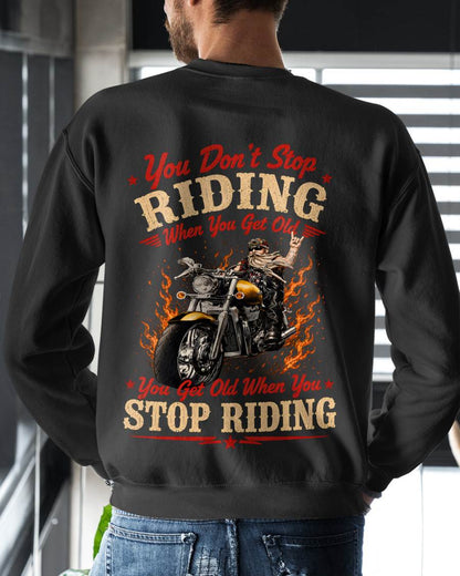 YOU DON'T STOP RIDING WHEN YOU GET OLD. YOU GET OLD WHEN YOU STOP RIDING - SHIRT FOR MEN - LUNAOO (SKU2608-54)