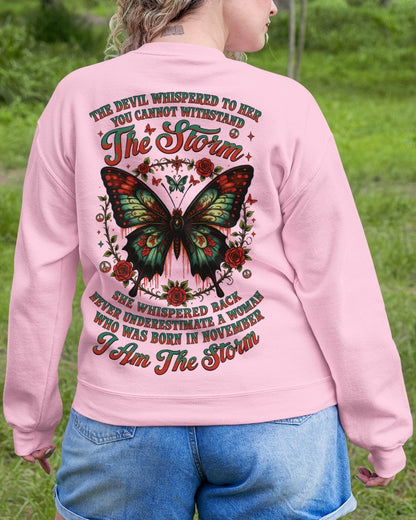 The Devil Whispered to Her – I Am the Storm November Woman Shirt - LUNA11 FMA (SKU10-72-11)