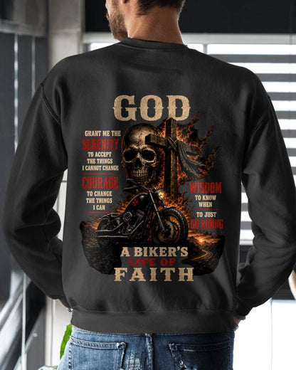 GOD, GRANT ME SERENITY, COURAGE, WISDOM & FAITH TO RIDE ON - SHIRT FOR MEN - LUNA00 (SKU2608-391)
