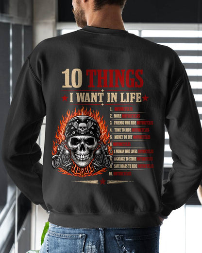 10 THINGS I WANT IN LIFE, BIKER - SHIRT FOR MEN - LUNA00 (SKU2608-35)