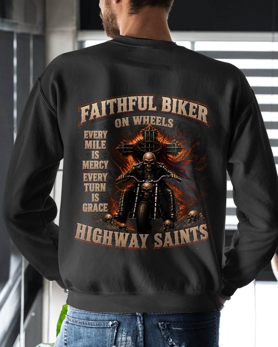 FAITHFUL BIKER RIDE WITH GOD SAVED BY GRACE - SHIRT FOR MEN - LUNA00 (SKU2608-318)