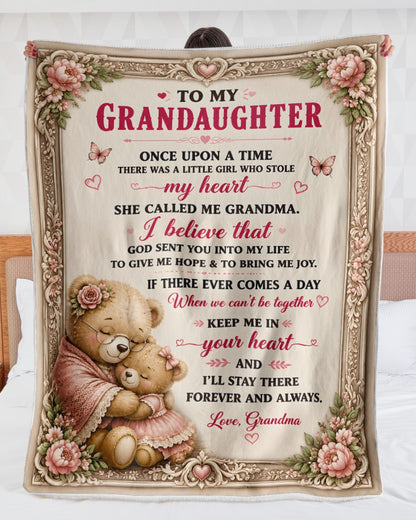 BLANKET FOR GRANDDAUGHTER – COMFORT & WARMTH GIFT FROM GRANDMA Sherpa Fleece Quilt Blanket LUNA (SKU2608-482)
