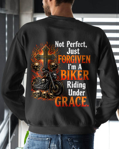 NOT PERFECT JUST FORGIVEN BIKER UNDER GRACE - SHIRT FOR MEN - LUNA00 (SKU2608-215)