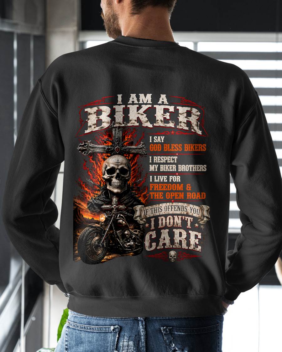 I AM A BIKER  GOD BLESS MY RIDE - SHIRT FOR MEN - LUNA00 (SKU2608-81)