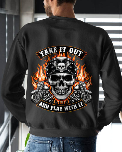 Funny Take, Play with it Skeleton Biker Motorcycle - SHIRT FOR MEN - LUNA00 (SKU2607-DY-07)