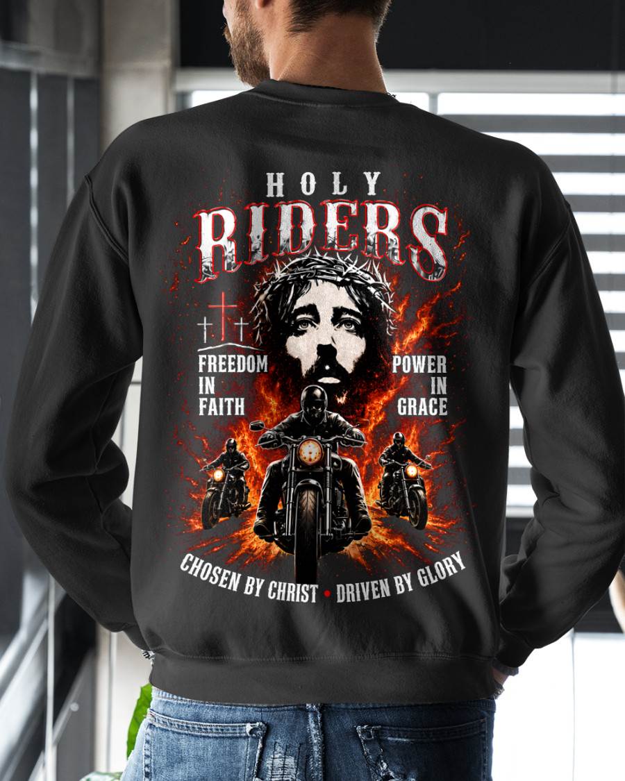 HOLY RIDERS FAITH & GRACE CHOSEN BY CHRIST DRIVEN BY GLORY - SHIRT FOR MEN - LUNA00 (SKU2608-216)
