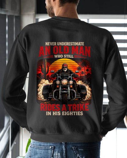 NEVER UNDERESTIMATE AN OLD MAN BIKER - SHIRT FOR MEN - LUNA00 (SKU2608-37)