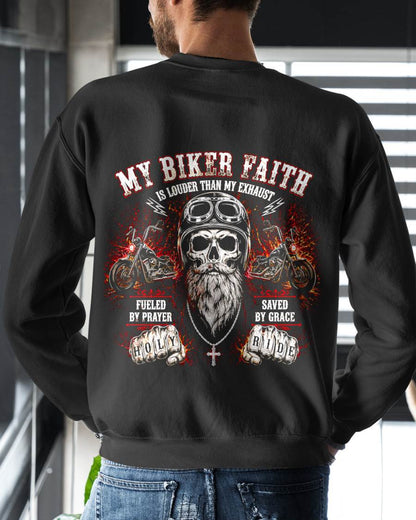 MY BIKER FAITH RIDE WITH GOD SAVED BY GRACE - SHIRT FOR MEN - LUNA00 (SKU2608-317)