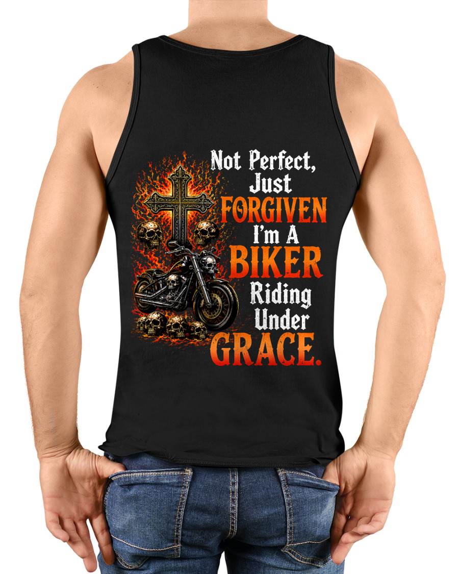 NOT PERFECT JUST FORGIVEN BIKER UNDER GRACE - SHIRT FOR MEN - LUNA00 (SKU2608-215)